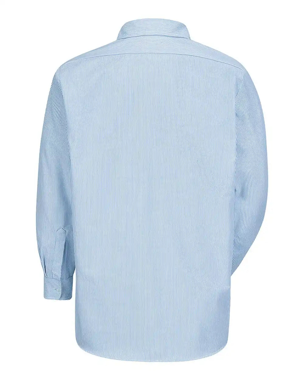 Red Kap Sl50 Deluxe Long Sleeve Uniform Shirt - White/ Blue Pinstripe / m