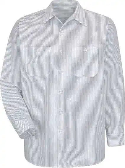 Red Kap Sp10 Premium Long Sleeve Work Shirt - Cw-white Charcoal