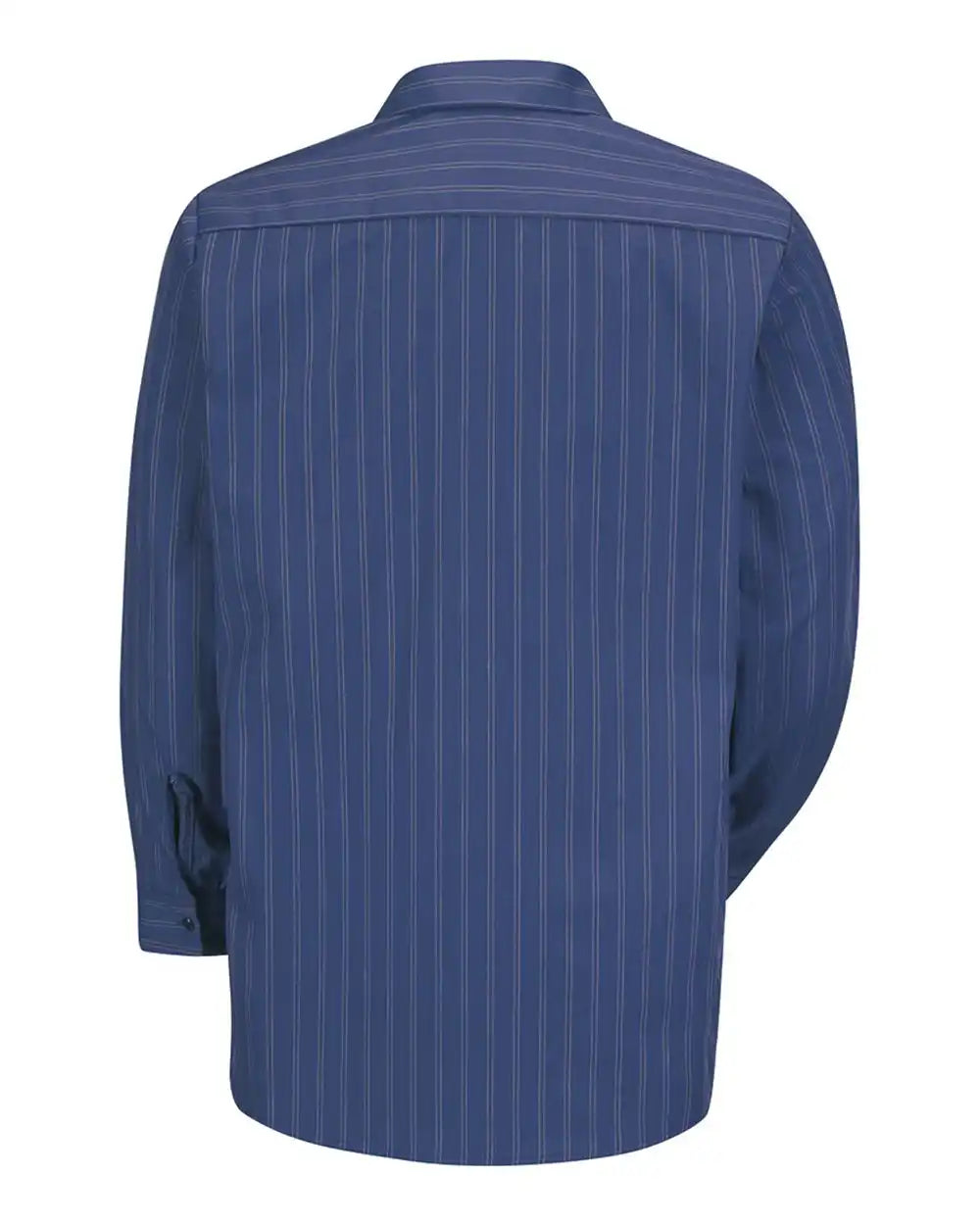 Red Kap Sp10 Premium Long Sleeve Work Shirt - Ic-blue Brown White - Ic-blue/ Brown/ White / s