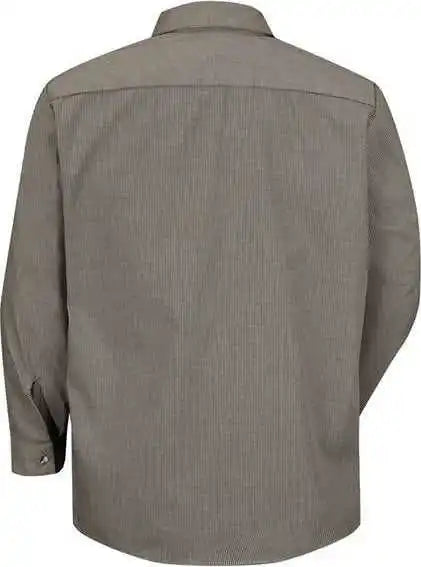 Red Kap Sp10 Premium Long Sleeve Work Shirt - Kb-khaki Black Microcheck
