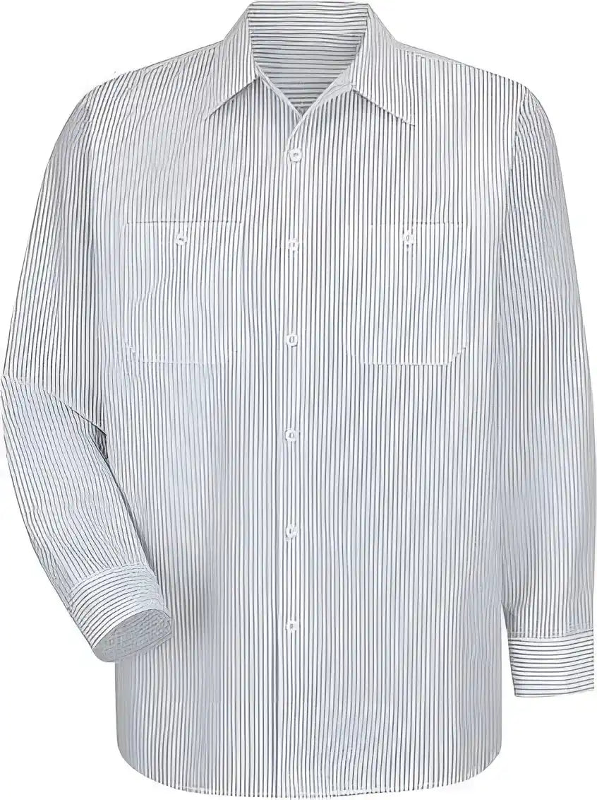 Red Kap Sp10l Premium Long Sleeve Work Shirt Sizes Cw White Charcoal