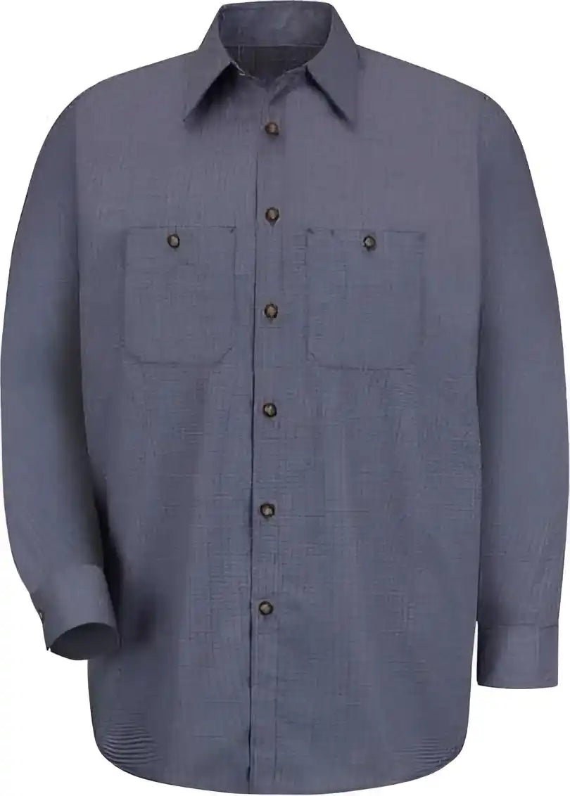 Red Kap Sp10l Premium Long Sleeve Work Shirt Sizes Ex Blue Charcoal