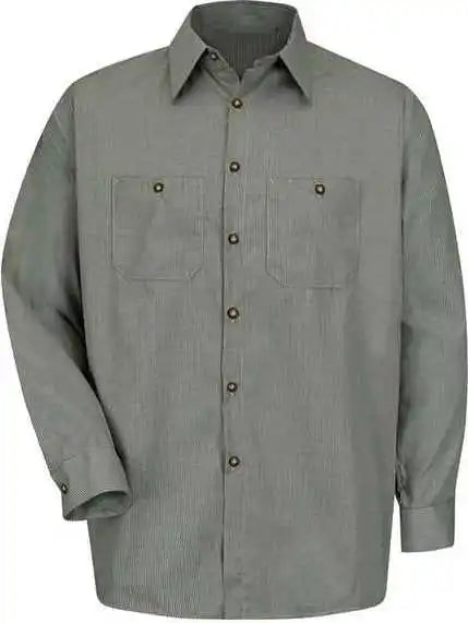Red Kap Sp10l Premium Long Sleeve Work Shirt Sizes - Hk-hunter Green Khaki