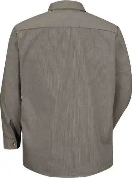 Red Kap Sp10l Premium Long Sleeve Work Shirt Sizes - Kb-khaki Black Microcheck