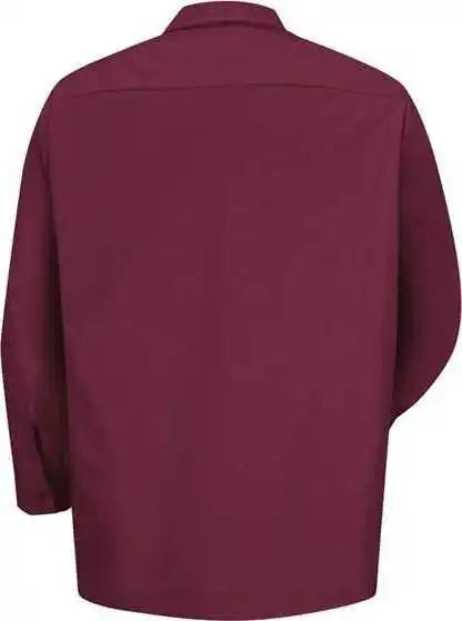 Red Kap Sp14 Industrial Long Sleeve Work Shirt Burgundy
