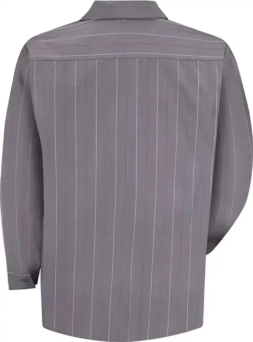 Red Kap Sp14 Industrial Long Sleeve Work Shirt Charcoal White Stripe