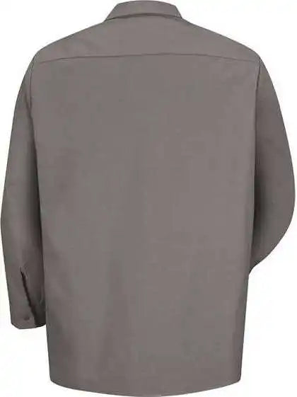 Red Kap Sp14 Industrial Long Sleeve Work Shirt Gray