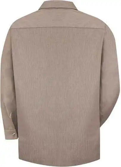 Red Kap Sp14 Industrial Long Sleeve Work Shirt - Kb-khaki Black Microcheck
