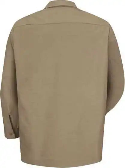 Red Kap Sp14 Industrial Long Sleeve Work Shirt Khaki
