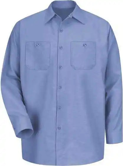 Red Kap Sp14 Industrial Long Sleeve Work Shirt Light Blue