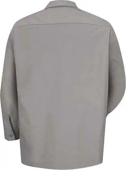 Red Kap Sp14 Industrial Long Sleeve Work Shirt Light Gray