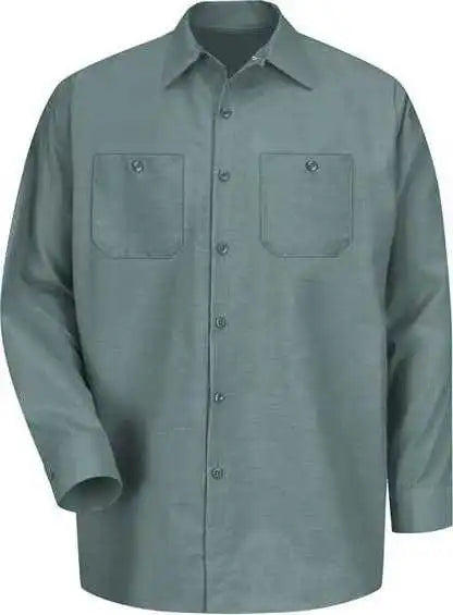 Red Kap Sp14 Industrial Long Sleeve Work Shirt Light Green
