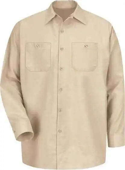 Red Kap Sp14 Industrial Long Sleeve Work Shirt Light Tan