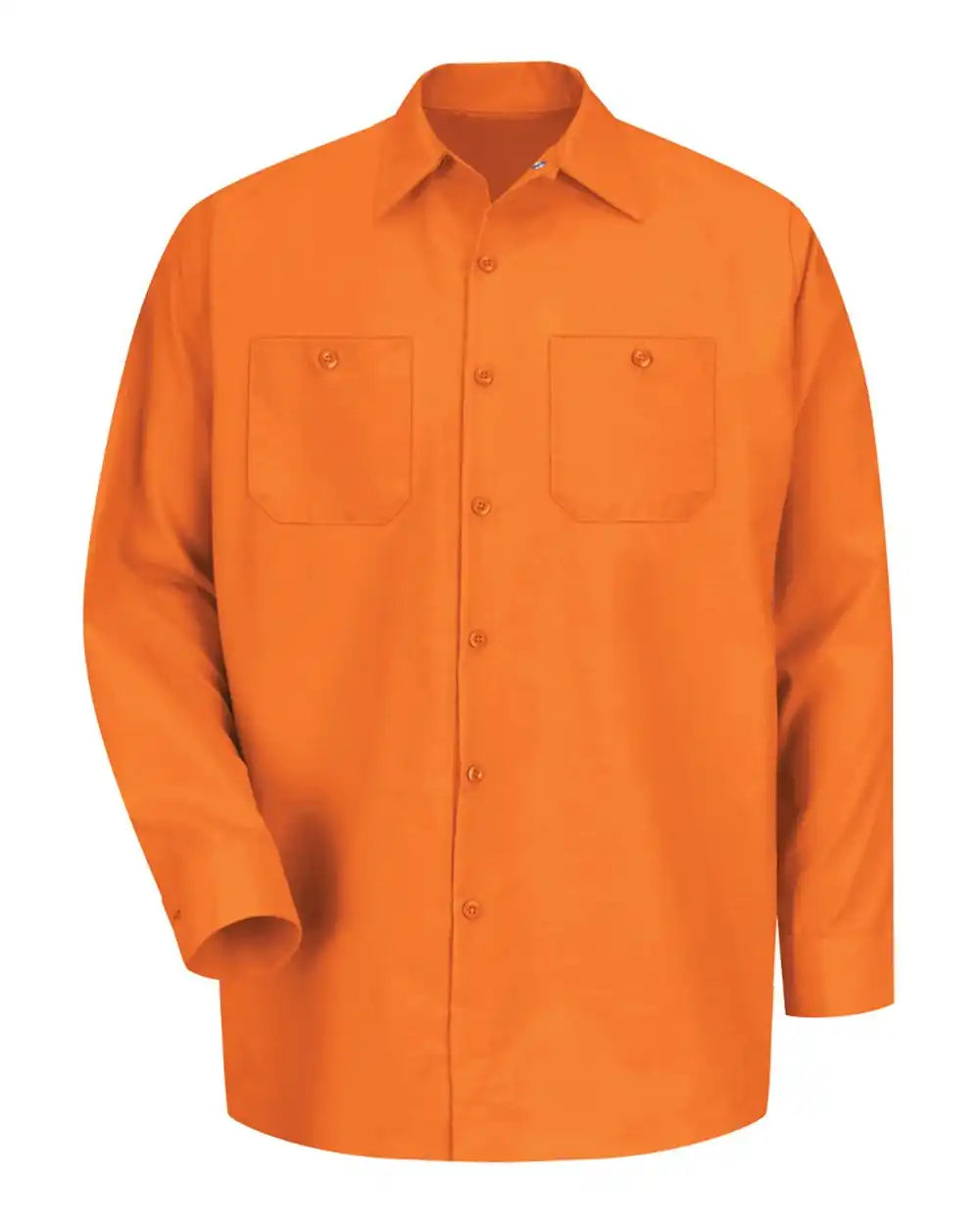 Red Kap Sp14 Industrial Long Sleeve Work Shirt - Orange - s