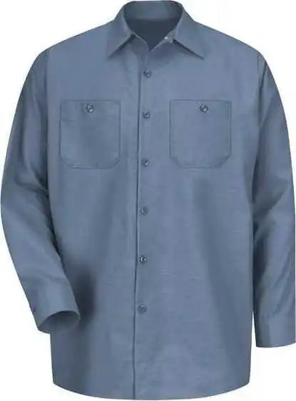 Red Kap Sp14 Industrial Long Sleeve Work Shirt - Postman Blue