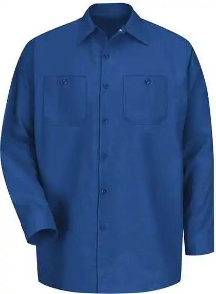 Red Kap Sp14 Industrial Long Sleeve Work Shirt - Royal Blue
