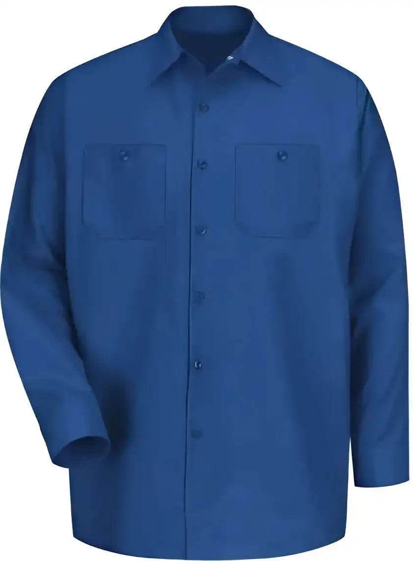 Red Kap Sp14 Industrial Long Sleeve Work Shirt - Royal Blue