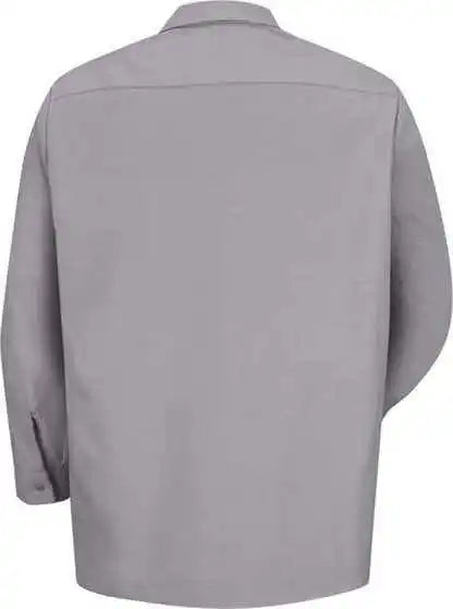 Red Kap Sp14 Industrial Long Sleeve Work Shirt Silver