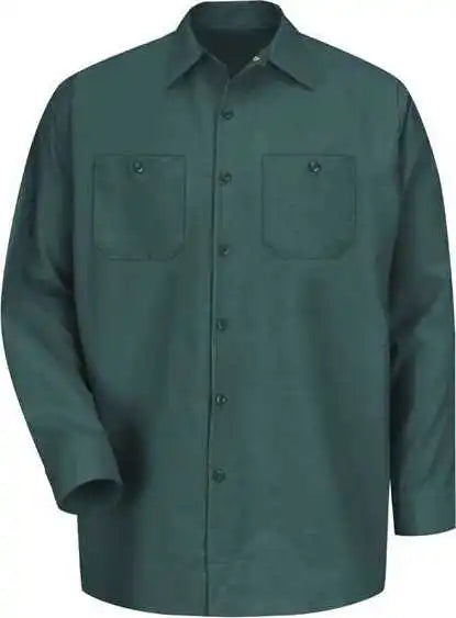Red Kap Sp14 Industrial Long Sleeve Work Shirt Spruce Green