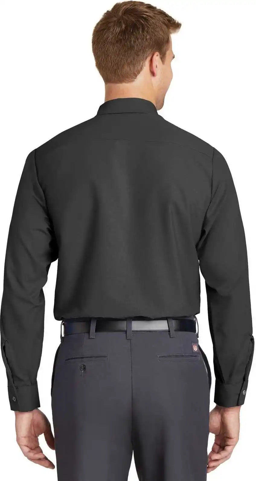 Red Kap Sp14 Long Sleeve Industrial Work Shirt Charcoal