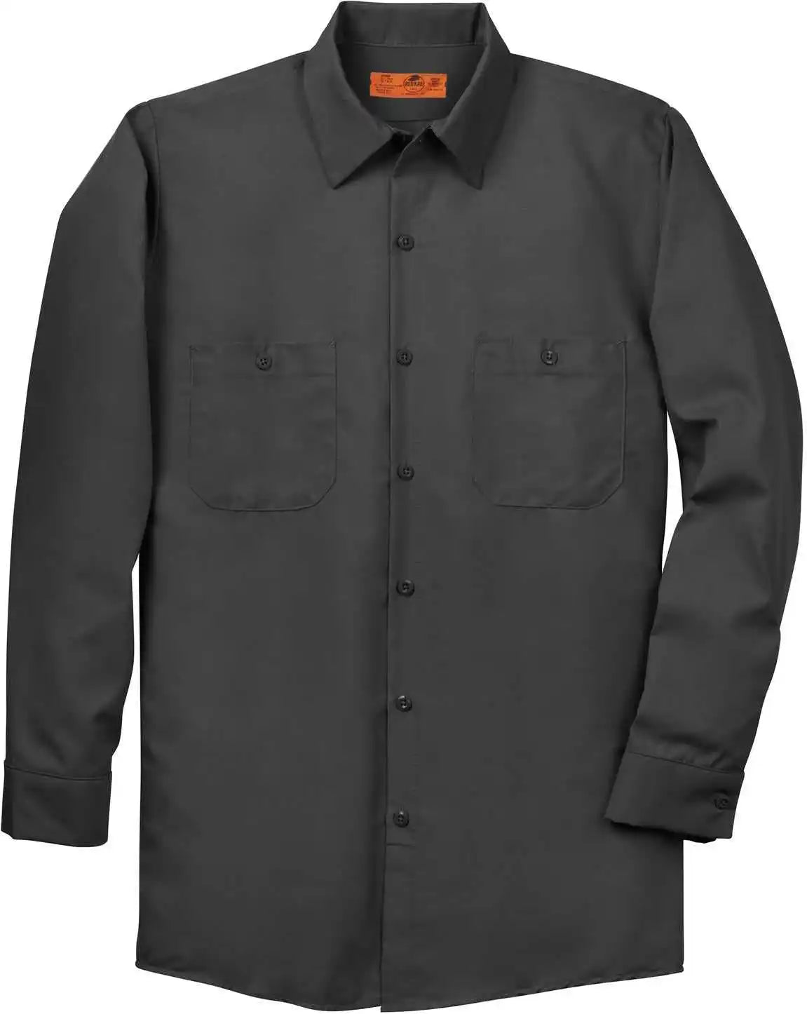 Red Kap Sp14 Long Sleeve Industrial Work Shirt Charcoal