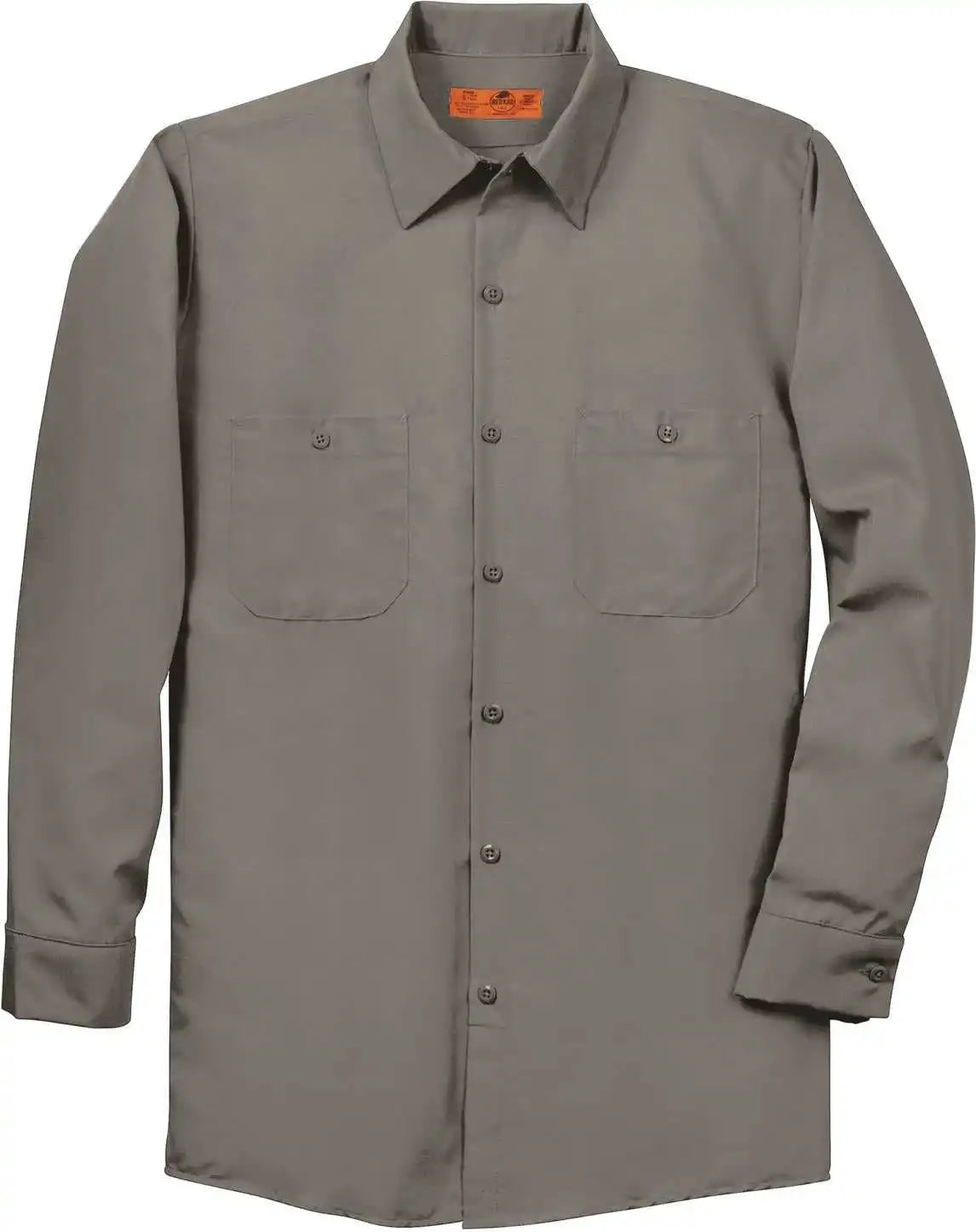 Red Kap Sp14 Long Sleeve Industrial Work Shirt Gray