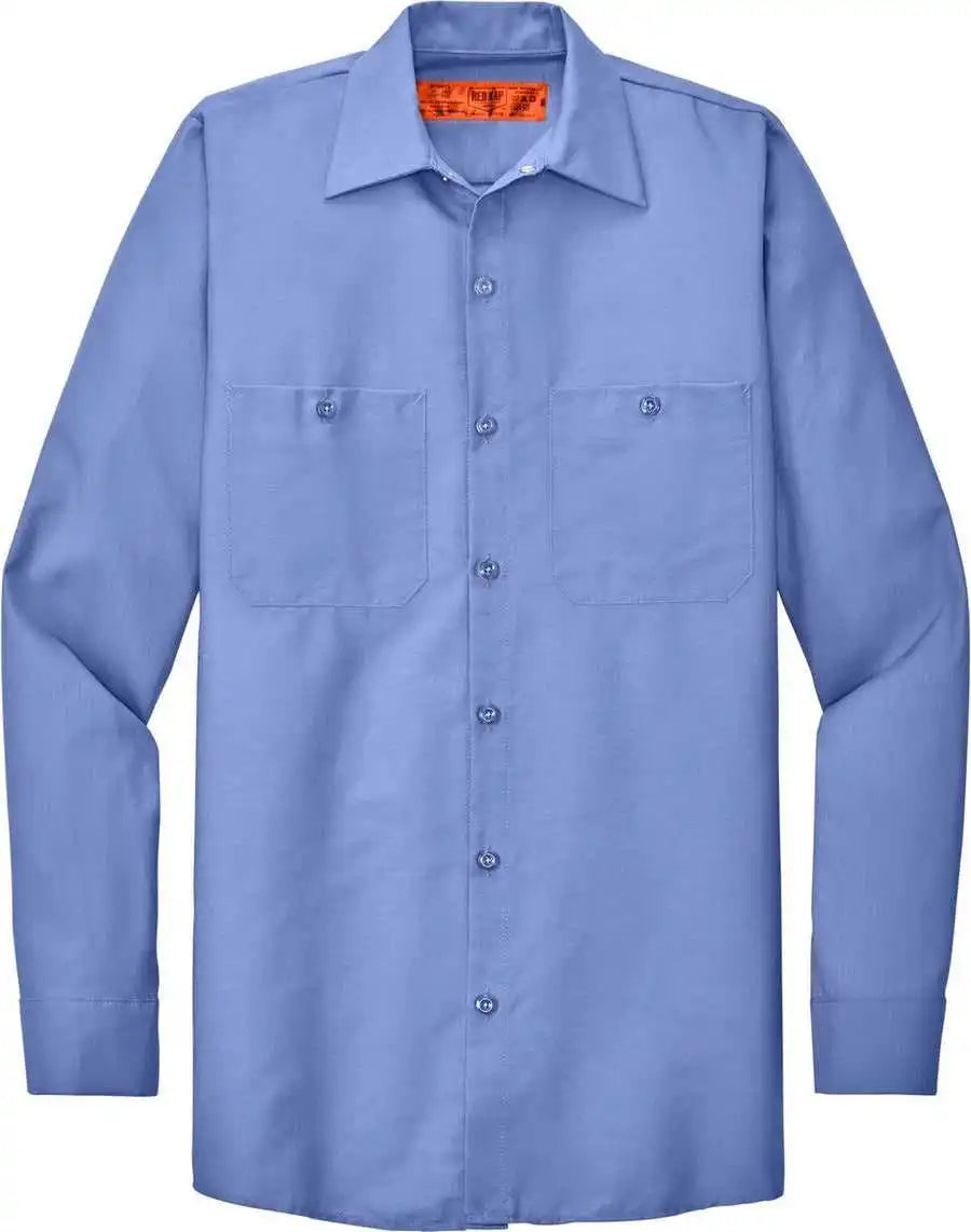 Red Kap Sp14 Long Sleeve Industrial Work Shirt - Light Blue