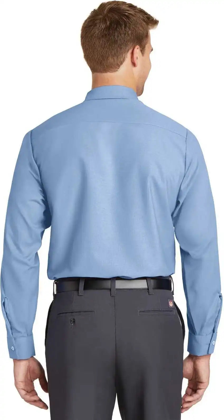 Red Kap Sp14 Long Sleeve Industrial Work Shirt Light Blue