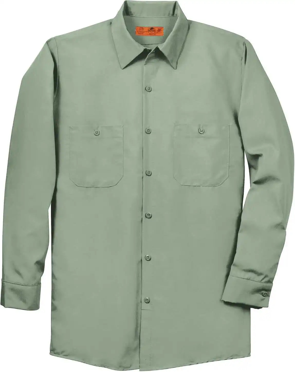 Red Kap Sp14 Long Sleeve Industrial Work Shirt Light Green