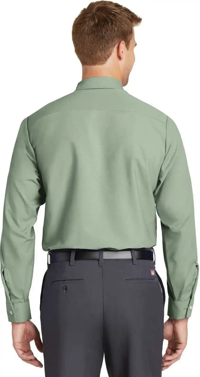 Red Kap Sp14 Long Sleeve Industrial Work Shirt Light Green