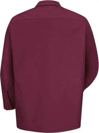 Red Kap Sp14l Industrial Work Shirt Long Sizes - Burgundy