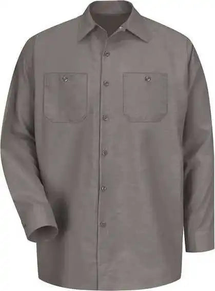 Red Kap Sp14l Industrial Work Shirt Long Sizes - Gray