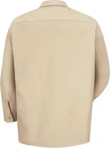 Red Kap Sp14l Industrial Work Shirt Long Sizes Light Tan