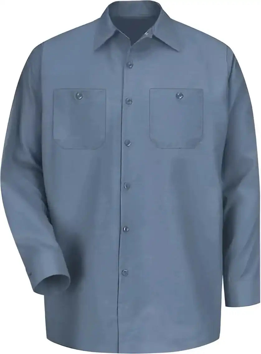 Red Kap Sp14l Industrial Work Shirt Long Sizes Petrol Blue