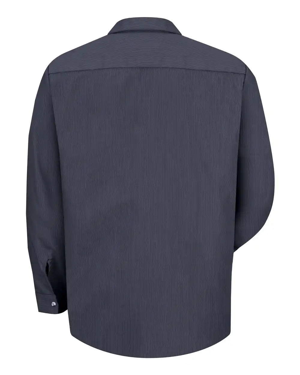 Red Kap Sp14t Industrial Long Sleeve Work Shirt - Tall Sizes - Blue Charcoal Microcheck - Blue/ / Lt