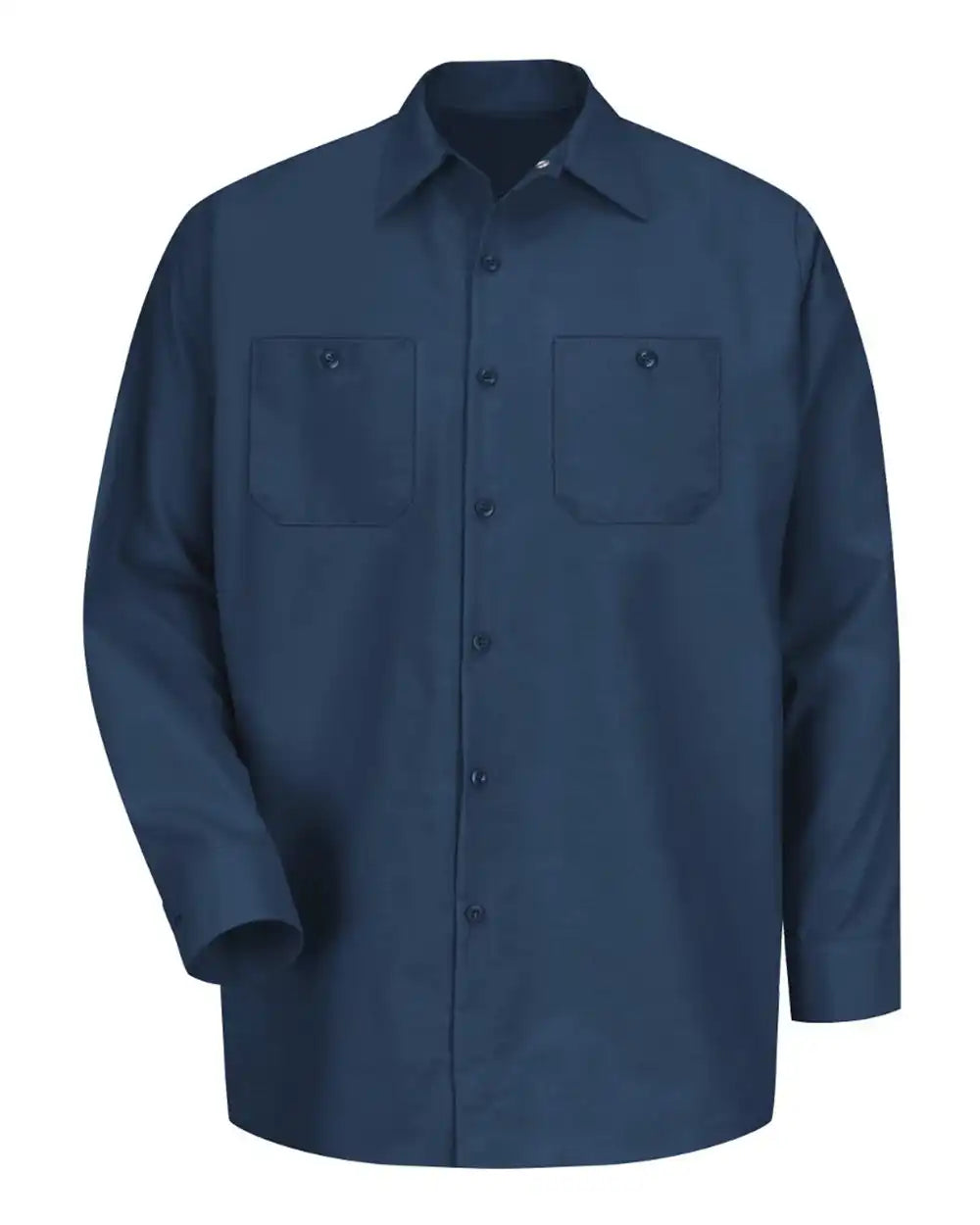 Red Kap Sp14t Industrial Long Sleeve Work Shirt - Tall Sizes - Navy - 5xlt