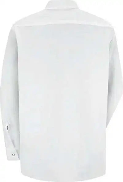Red Kap Sp15 Women’s Long Sleeve Specialized Pocketless Poplin Work Shirt White
