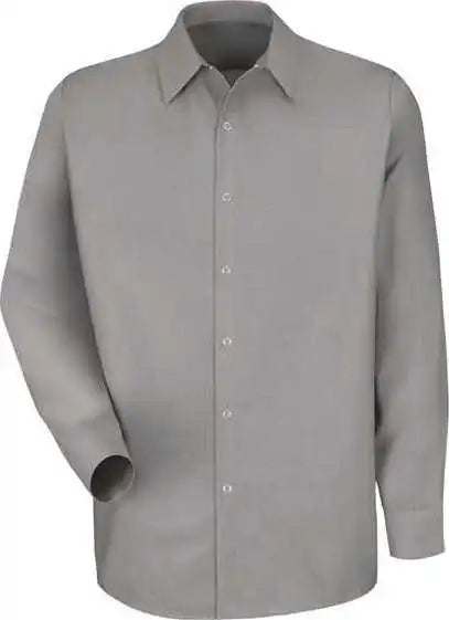 Red Kap Sp16 Specialized Pocketless Long Sleeve Workshirt Light Gray