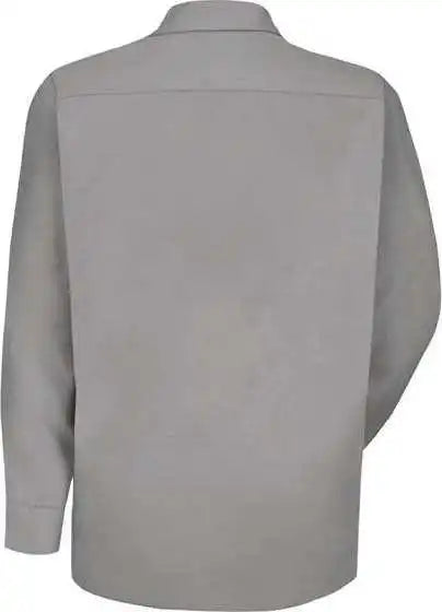 Red Kap Sp16 Specialized Pocketless Long Sleeve Workshirt Light Gray