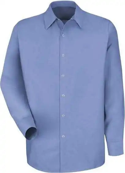 Red Kap Sp16 Specialized Pocketless Long Sleeve Workshirt Light Blue