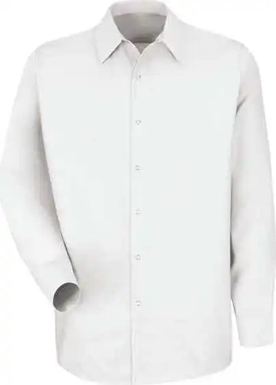Red Kap Sp16 Specialized Pocketless Long Sleeve Workshirt White