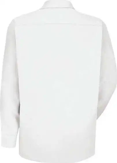 Red Kap Sp16 Specialized Pocketless Long Sleeve Workshirt White