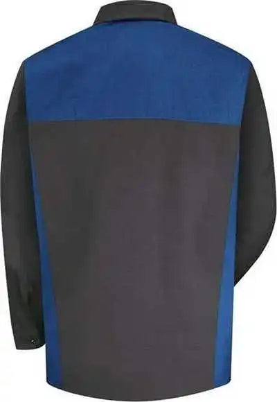 Red Kap Sp18 Long Sleeve Motorsports Shirt - Charcoal Royal
