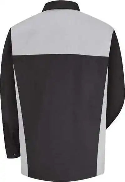 Red Kap Sp18l Long Sleeve Motorsports Shirt Sizes Black Silver