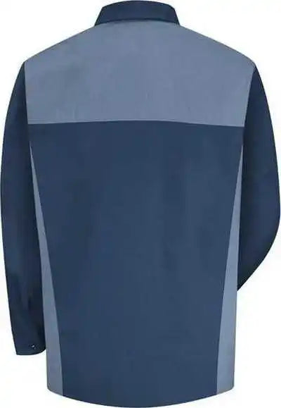 Red Kap Sp18l Long Sleeve Motorsports Shirt - Sizes - Navy Postman Blue