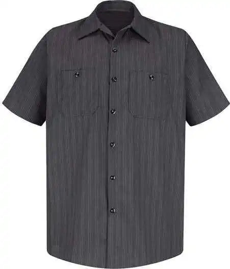 Red Kap Sp20 Premium Short Sleeve Work Shirt - Charcoal Blue White Stripe
