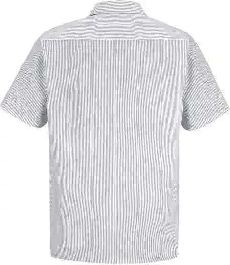 Red Kap Sp20 Premium Short Sleeve Work Shirt - Cw-white Charcoal Stripe