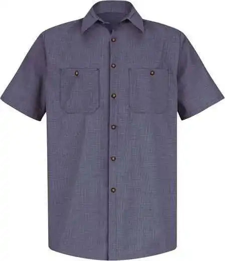 Red Kap Sp20 Premium Short Sleeve Work Shirt Ex Blue Charcoal