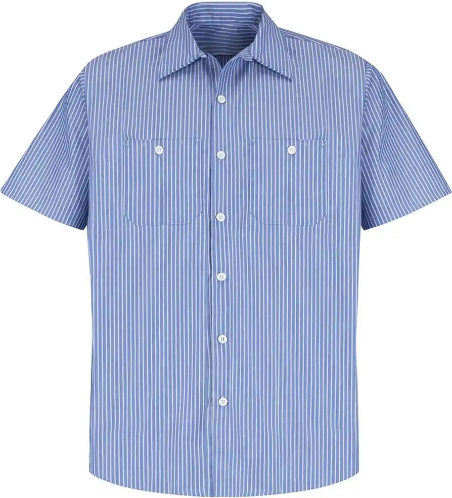 Red Kap Sp20 Premium Short Sleeve Work Shirt - Gm Blue White - Gm Blue/ / s