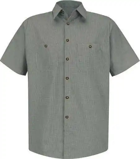 Red Kap Sp20 Premium Short Sleeve Work Shirt Hk Hunter Green Khaki